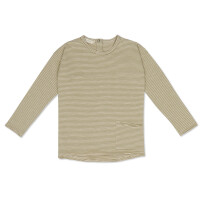 Drop-shoulder top l/s stripes