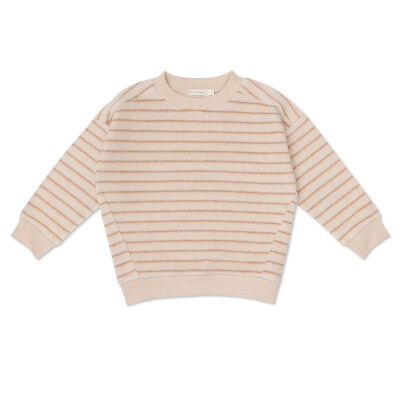 Oversized teddy sweater stripes