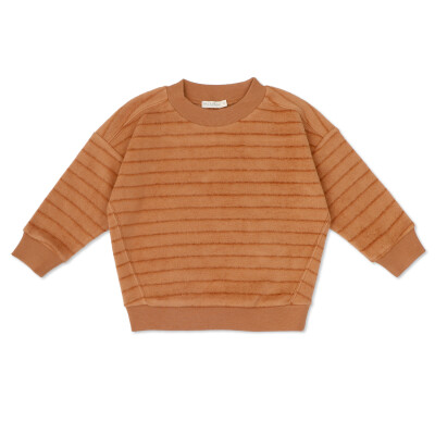 Oversized teddy sweater stripes