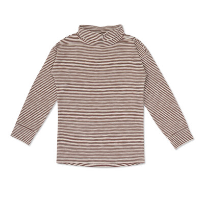 Turtleneck top l/s stripes