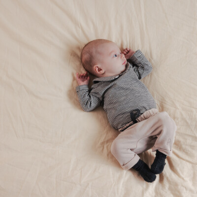 Baby collar tee stripes
