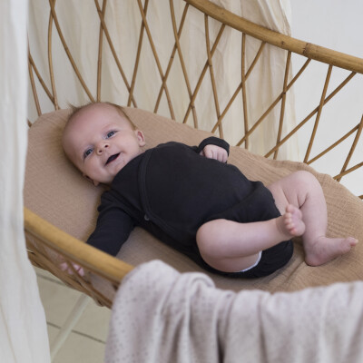 Cross-over body l/s pointelle