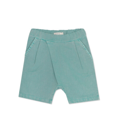 Twill fold-over shorts