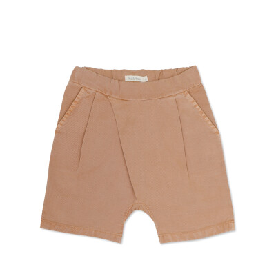 Twill fold-over shorts