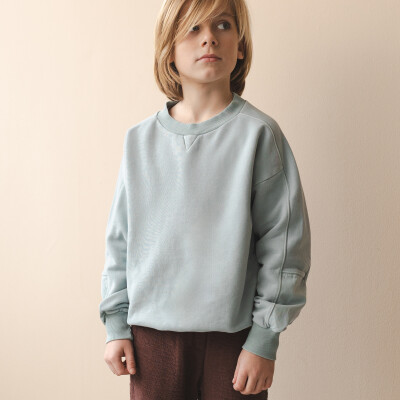 Chunky fabric-mix sweater