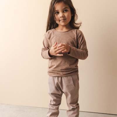 Twill fold-over chino