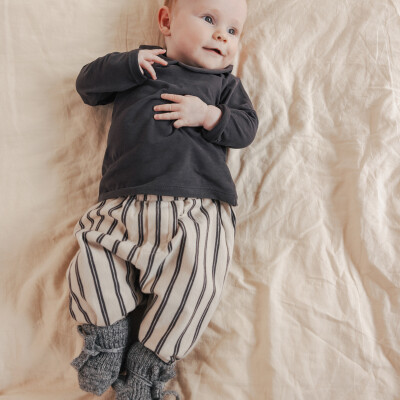 Baby pants slub stripes
