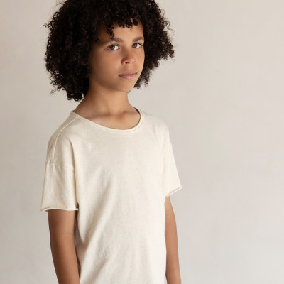 Oversized tee s/s linen-blend