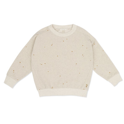 Oversized sweater confetti with linen