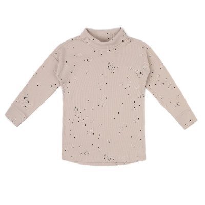 Rib turtleneck tee l/s AOP
