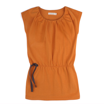 Gathered blouson dress