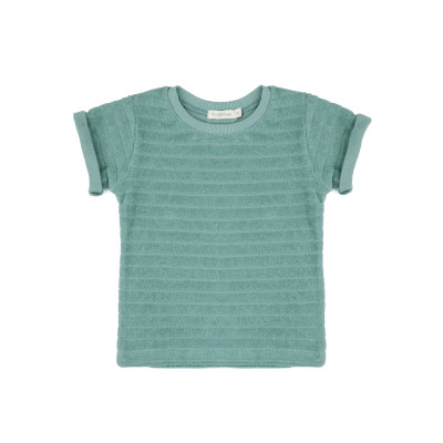 Striped frotté top