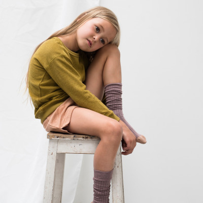 Ribbed knee socks