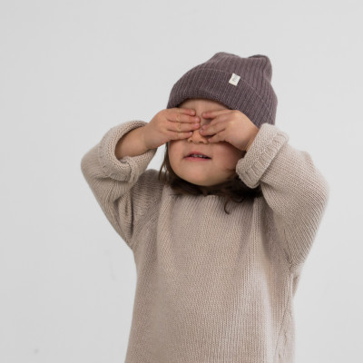 Cashmere-blend knit sweater