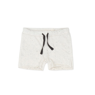 Raw-edged shorts speckles