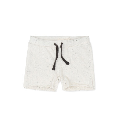 Raw-edged shorts speckles