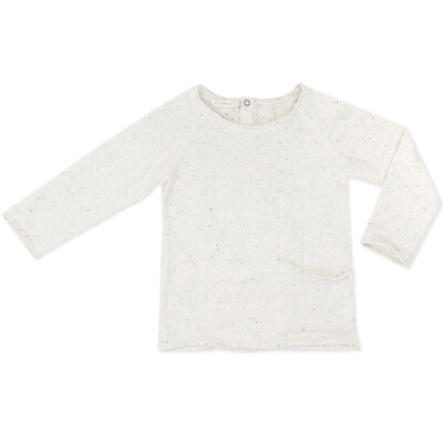 Raw-edged sweater speckles