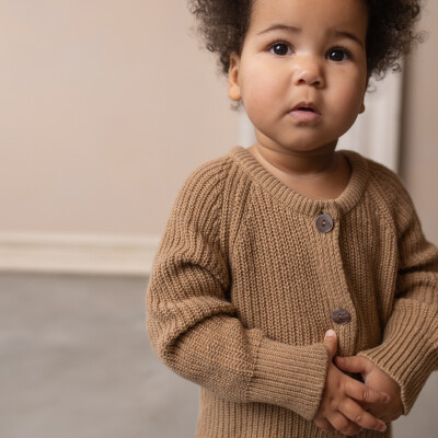 Cashmere-blend baby cardigan